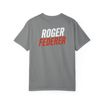 Federer Cartoon Tennis T-Shirt — Retro Athlete Graphic Tee