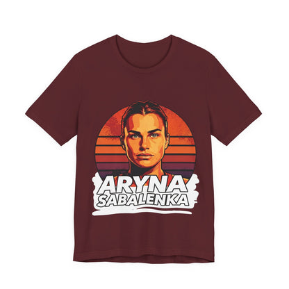 Aryna Sabalenka Graphic Tee — Vintage Sunset Tennis Player T-Shirt