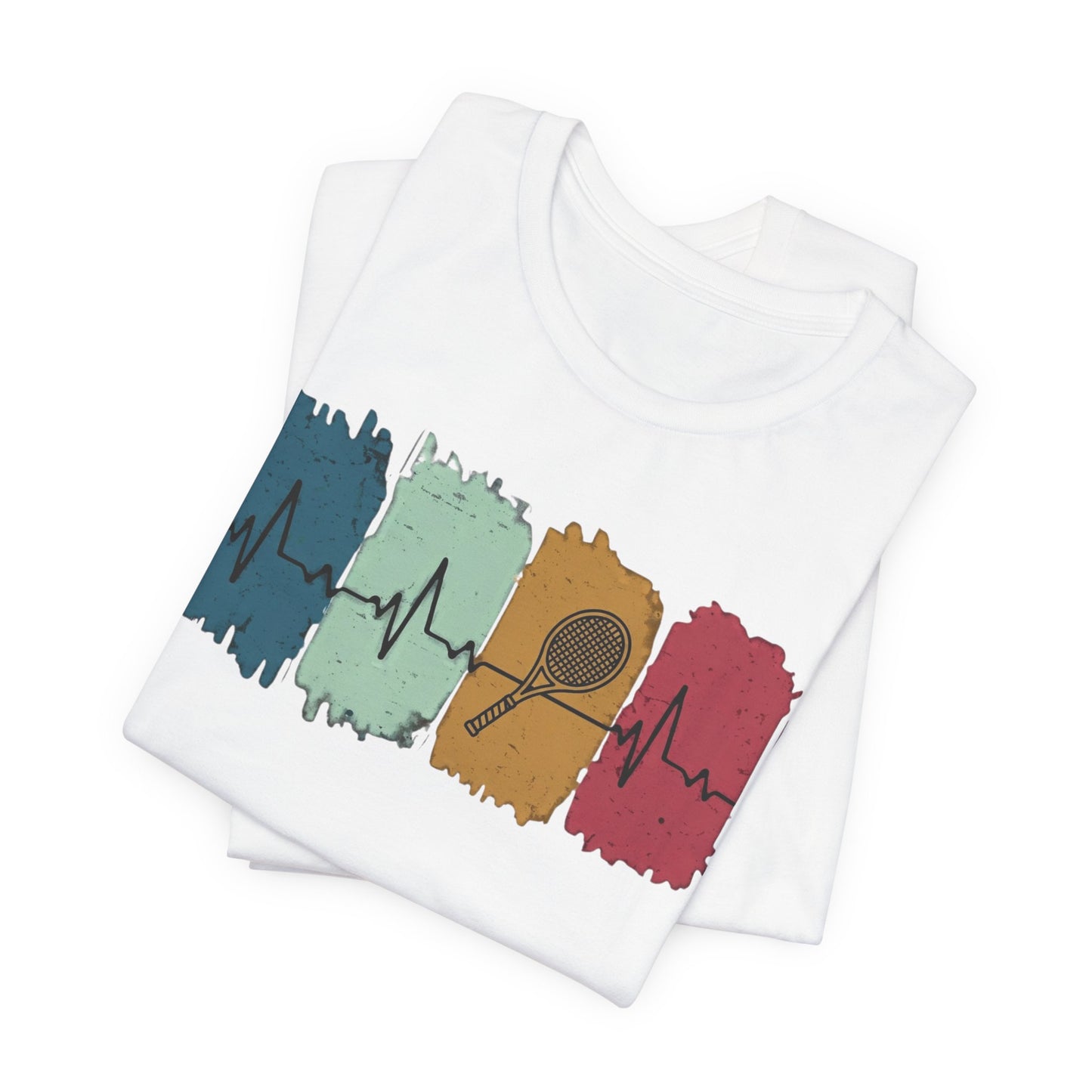 Drum Heartbeat T-Shirt – Retro Brushstroke Drumstick Heartbeat Tee
