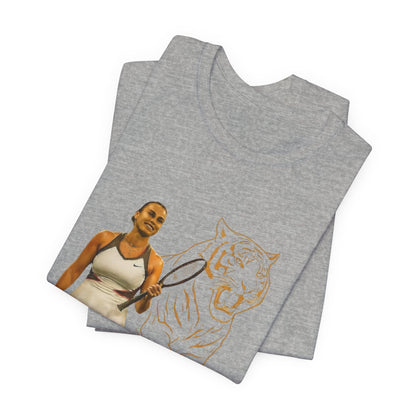Sabalenka The Tigress Graphic Tee — Empowered Woman & Tiger Illustration