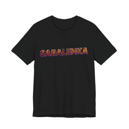 Sabalenka Tennis T‑Shirt — Bold Text Fan Tee