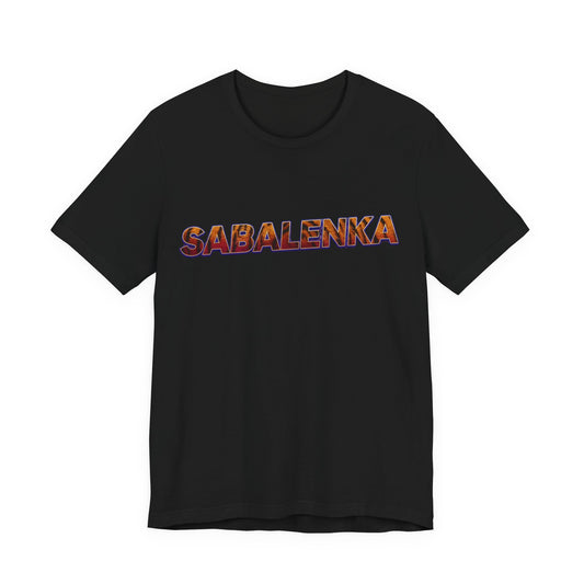 Sabalenka Tennis T‑Shirt — Bold Text Fan Tee