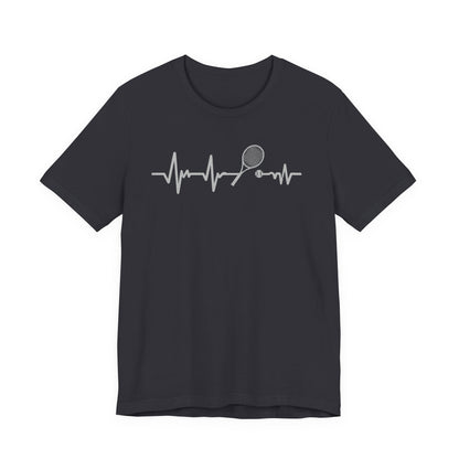 Tennis Heartbeat Tee — Racket Pulse Graphic T-Shirt