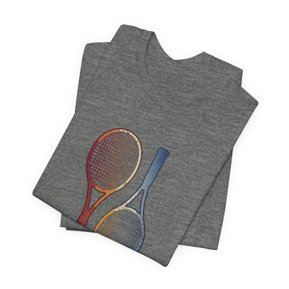 Tennis Rackets Tee — Vintage Wooden Racquets Graphic Shirt