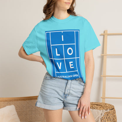 Australian Open 'I Love' Tennis Court Graphic T-Shirt