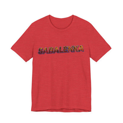 Sabalenka Tennis T‑Shirt — Bold Text Fan Tee