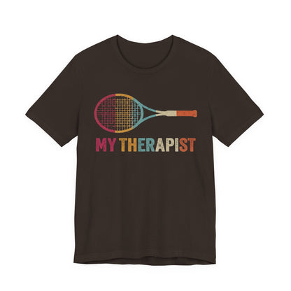 Tennis 'My Therapist' Graphic Tee — Funny Tennis Player Gift