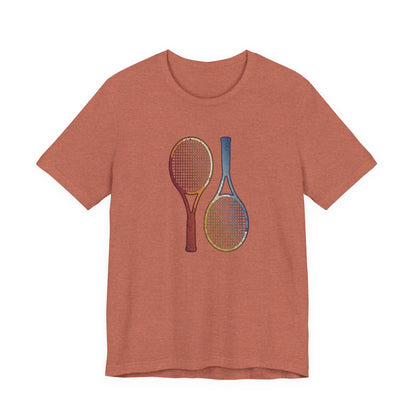 Tennis Rackets Tee — Vintage Wooden Racquets Graphic Shirt