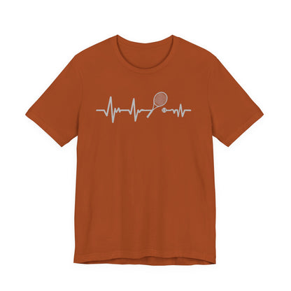 Tennis Heartbeat Tee — Racket Pulse Graphic T-Shirt
