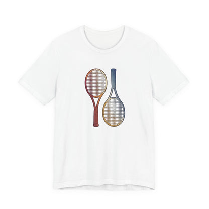 Tennis Rackets Tee — Vintage Wooden Racquets Graphic Shirt
