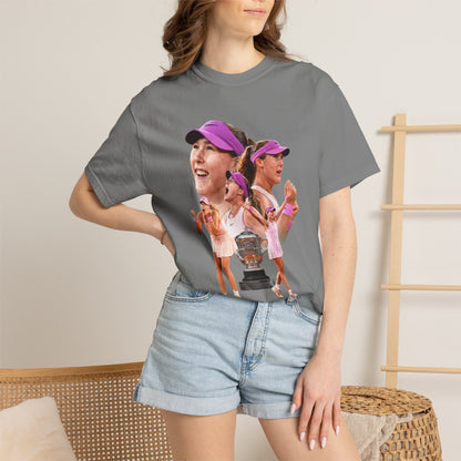 Tennis Graphic T-Shirt — 'Tennis: An Essential Element' Vintage Player Collage