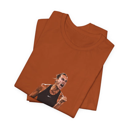 Tennis Player Aryna Sabalenka Victory Graphic Tee