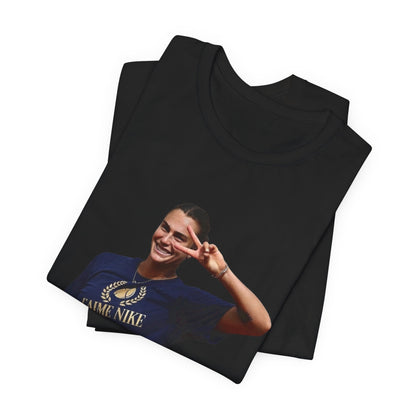 Aryna Sabalenka T-Shirt —Graphic Tee with Smiling Player Photo