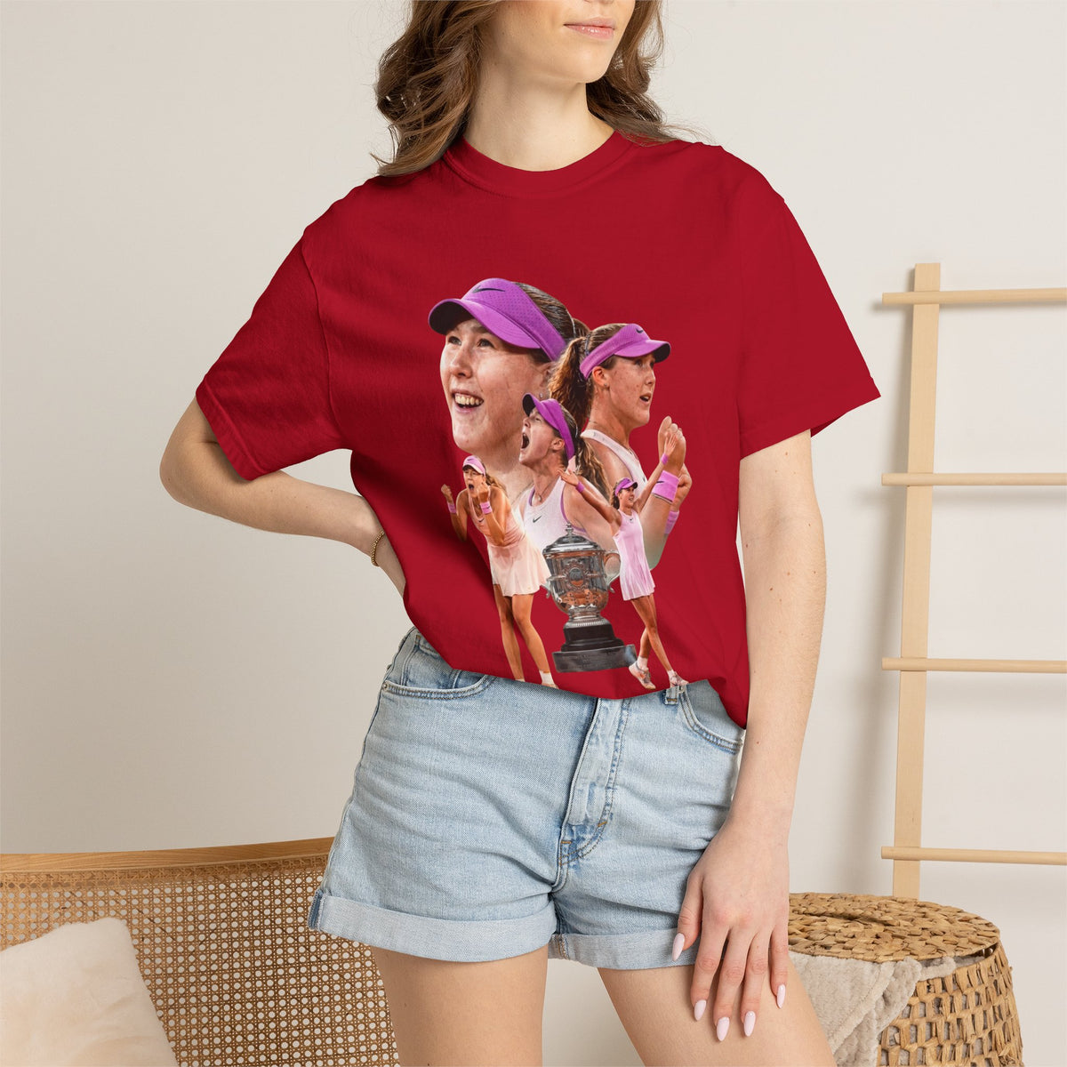 Tennis Graphic T-Shirt — 'Tennis: An Essential Element' Vintage Player Collage