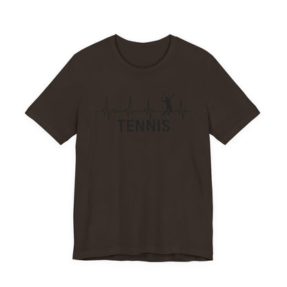 Tennis Heartbeat T‑Shirt — Tennis Player ECG Graphic Tee