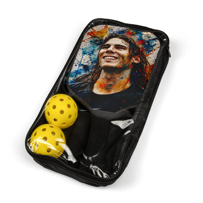 Rafael Nadal Color Splash Portrait Pickleball Paddle Set