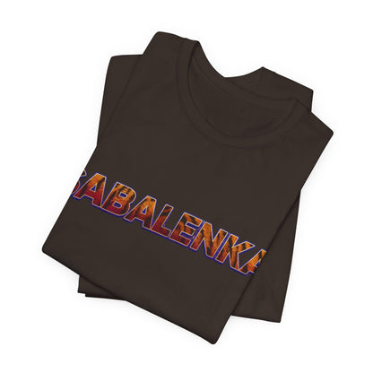 Sabalenka Tennis T‑Shirt — Bold Text Fan Tee