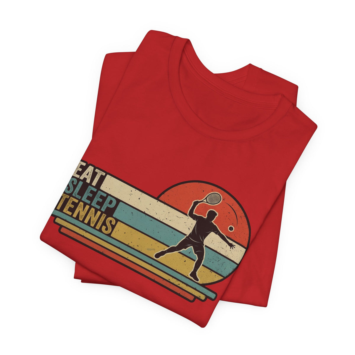 Eat Sleep Tennis Retro Graphic Tee — Vintage Tennis Player T‑Shirt