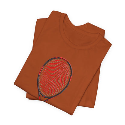 Tennis T‑Shirt — "It's In My DNA" Racket Fingerprint Tee