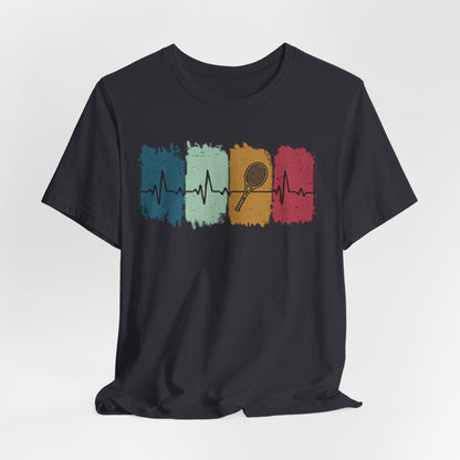 Drum Heartbeat T-Shirt – Retro Brushstroke Drumstick Heartbeat Tee