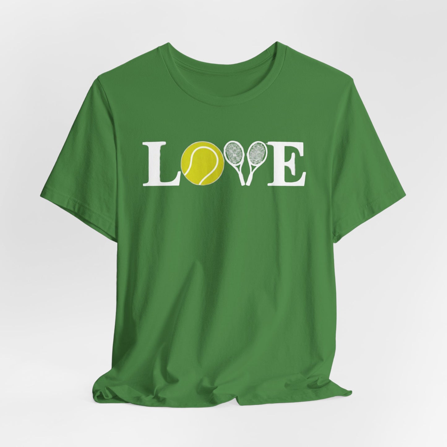Tennis Love T-Shirt — 'LOVE' with Tennis Ball & Rackets