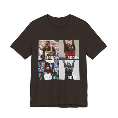 Decades of Champions Serena William’s 1990s–2020s Collage T-shirt