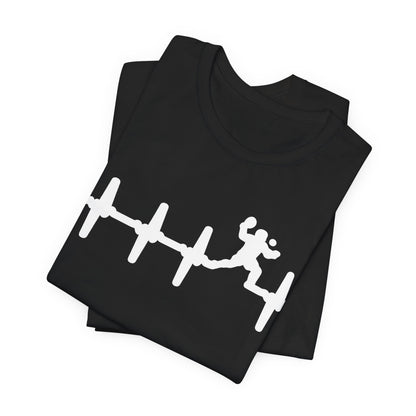 Runner Heartbeat T‑Shirt — Heartbeat EKG with Tennis Runner Graphic Tee