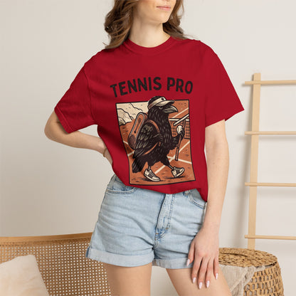 Tennis Pro T‑Shirt — Vintage Raven Tennis Graphic