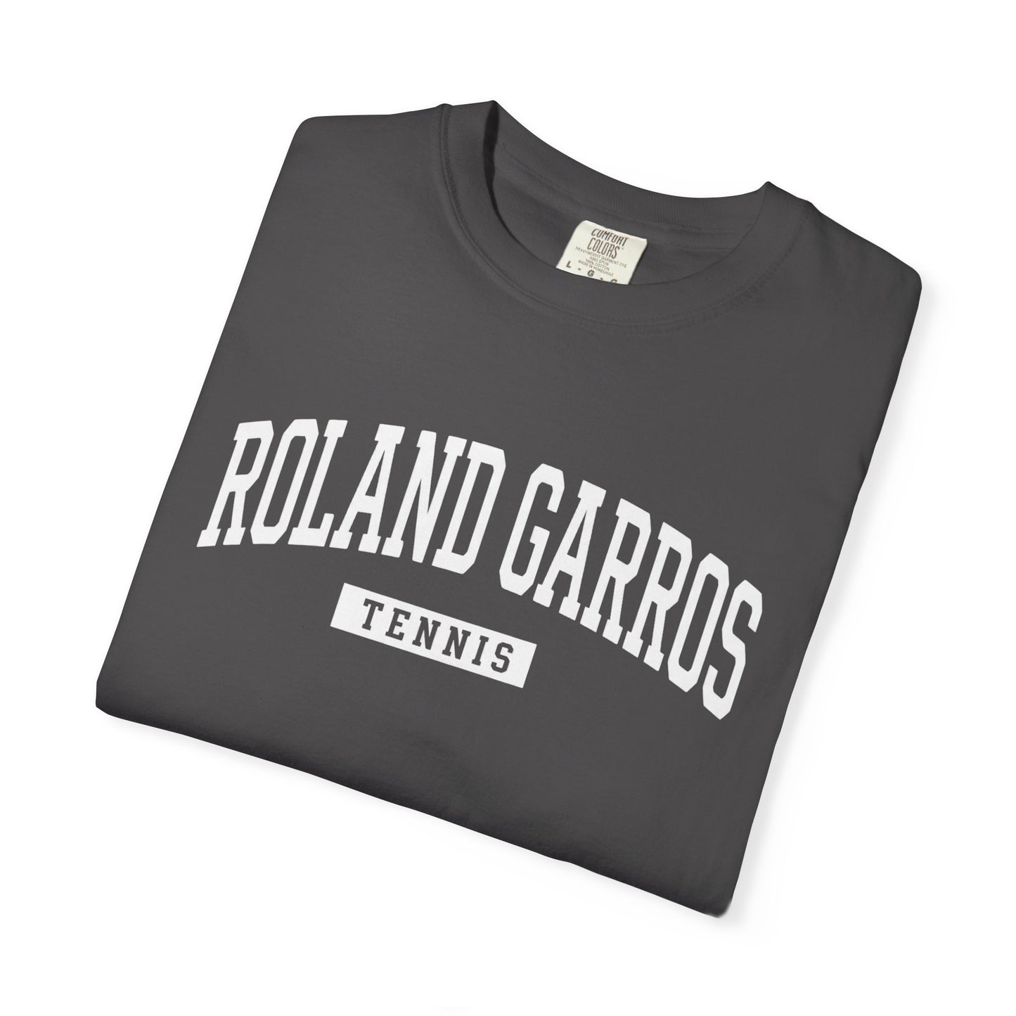 Roland Garros Retro Tennis Tee — Paris 2026 Garment-Dyed Court Shirt