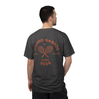 Roland Garros Retro Tennis Tee — Paris 2026 Garment-Dyed Court Shirt