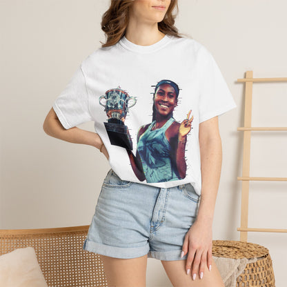 T-Shirt — Coco Gauff Champion Photo Tee