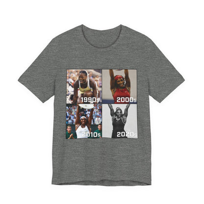 Decades of Champions Serena William’s 1990s–2020s Collage T-shirt