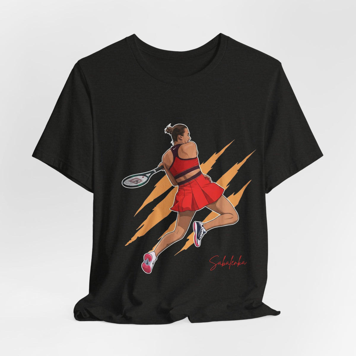 Tennis Player Aryna Sabalenka Graphic Tee — Dynamic Female Athlete Design