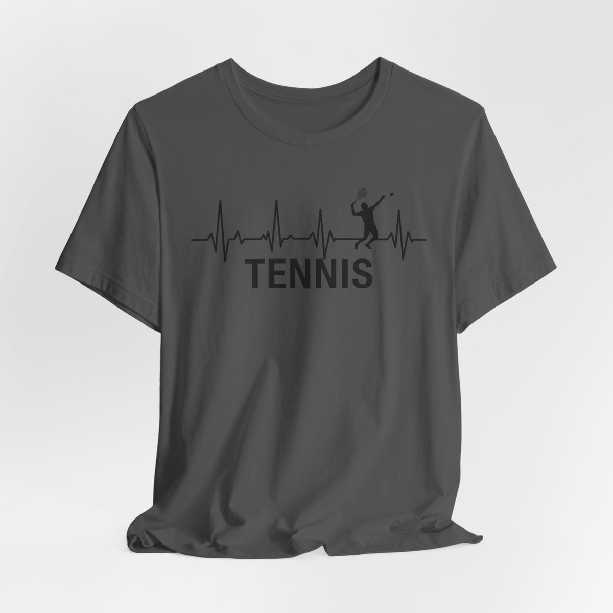 Tennis Heartbeat T‑Shirt — Tennis Player ECG Graphic Tee