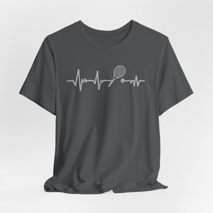 Tennis Heartbeat Tee — Racket Pulse Graphic T-Shirt