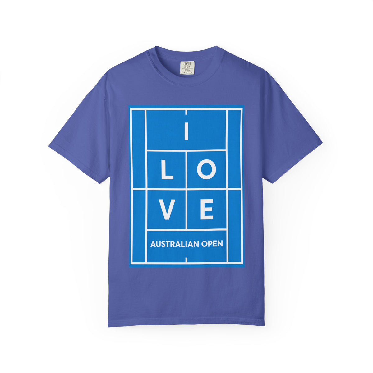 "I LOVE" Australian Open Tennis Court Graphic