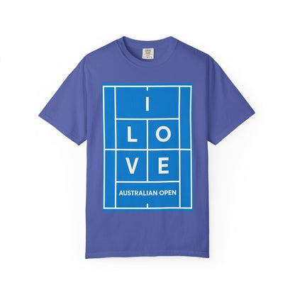 "I LOVE" Australian Open Tennis Court Graphic