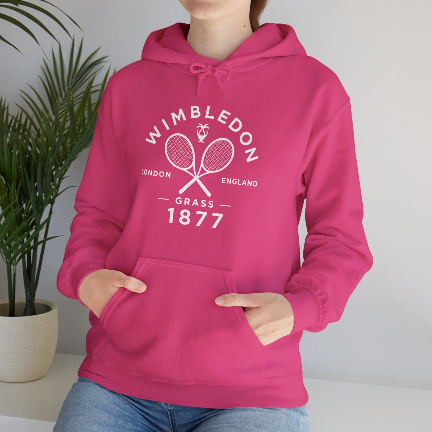 Wimbledon 1877 Tennis Hoodie — Classic Racquets Logo Pullover
