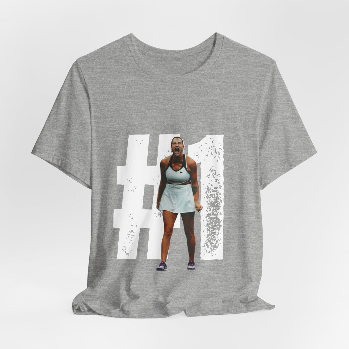 Tennis Player Graphic Tee — Fierce Court Celebration Shirt
