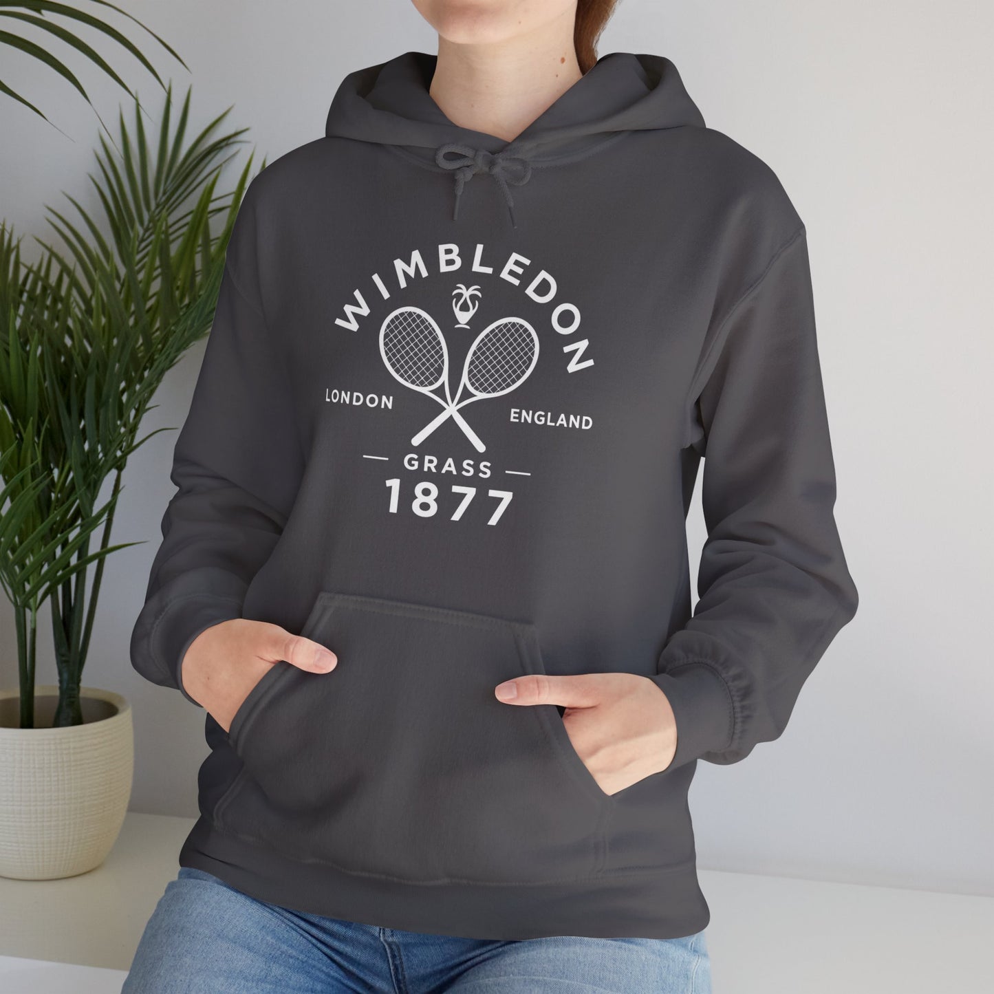 Wimbledon 1877 Tennis Hoodie — Classic Racquets Logo Pullover