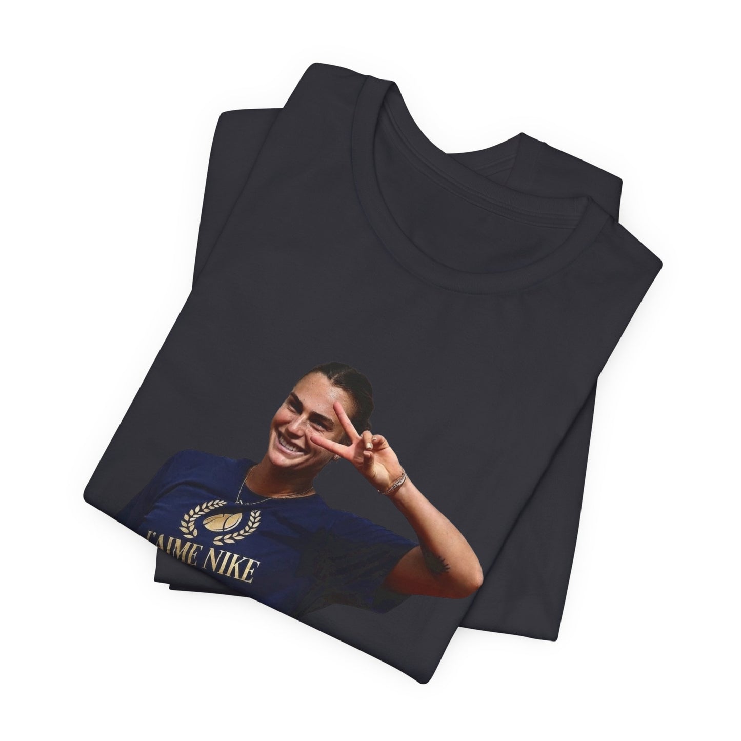 Aryna Sabalenka T-Shirt —Graphic Tee with Smiling Player Photo
