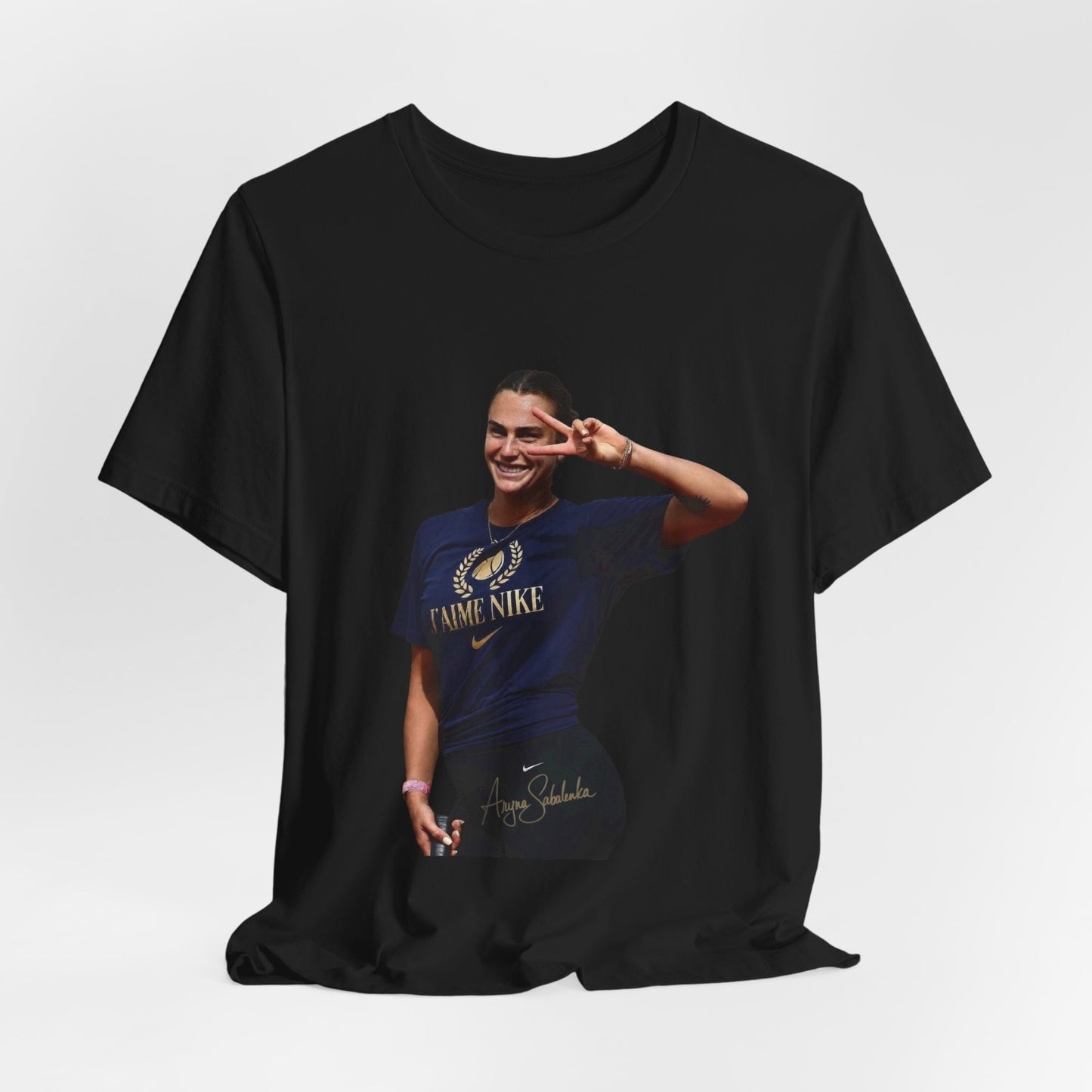 Aryna Sabalenka T-Shirt —Graphic Tee with Smiling Player Photo