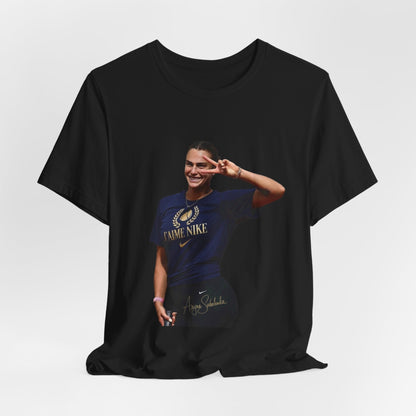 Aryna Sabalenka T-Shirt —Graphic Tee with Smiling Player Photo