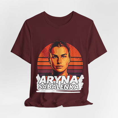 Aryna Sabalenka Graphic Tee — Vintage Sunset Tennis Player T-Shirt