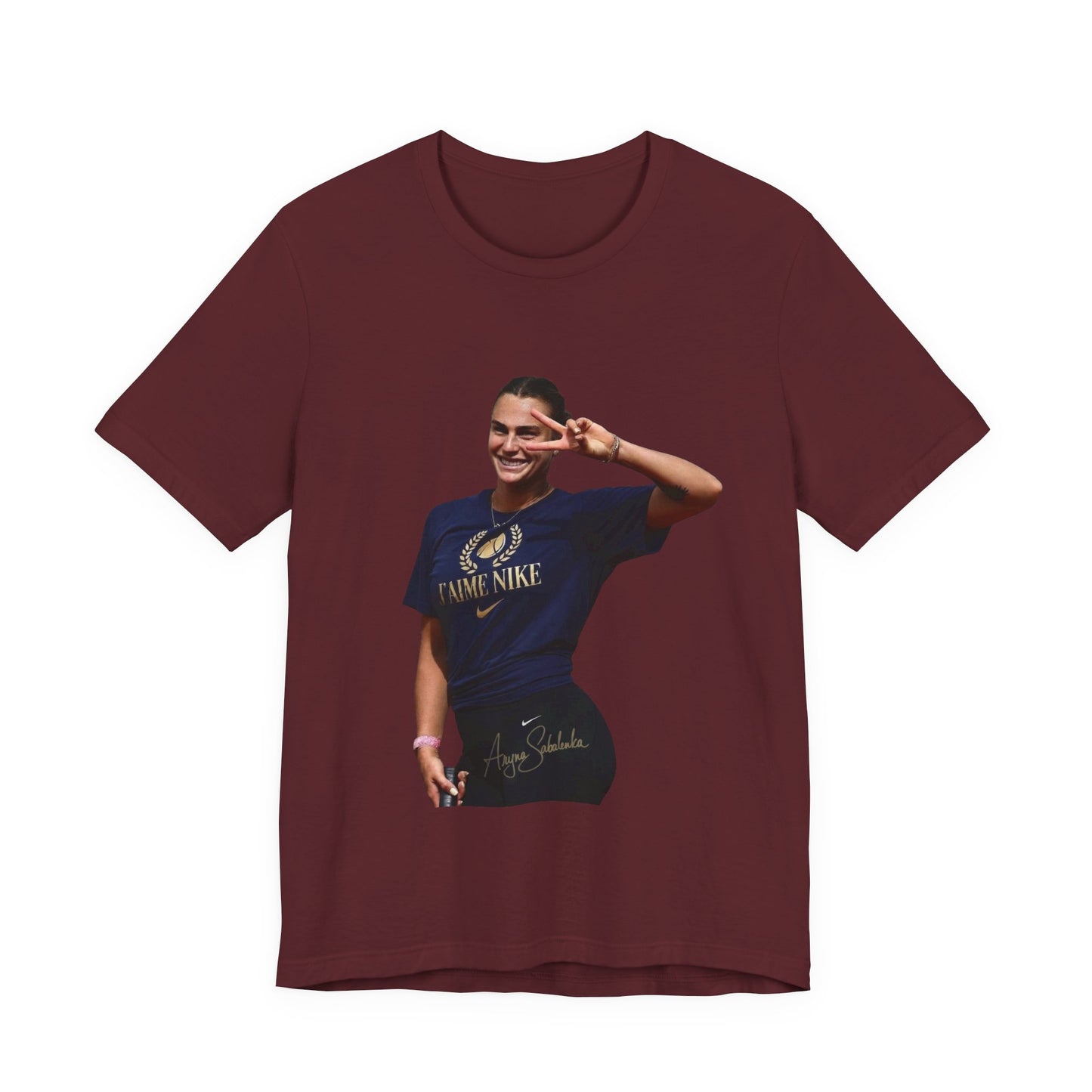 Aryna Sabalenka T-Shirt —Graphic Tee with Smiling Player Photo