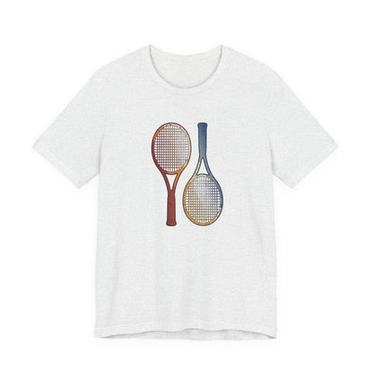 Tennis Rackets Tee — Vintage Wooden Racquets Graphic Shirt
