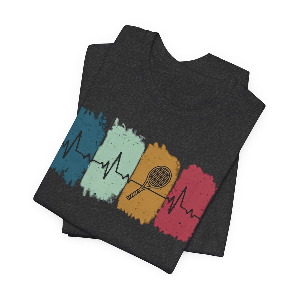 Drum Heartbeat T-Shirt – Retro Brushstroke Drumstick Heartbeat Tee