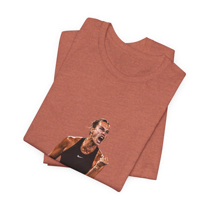 Tennis Player Aryna Sabalenka Victory Graphic Tee