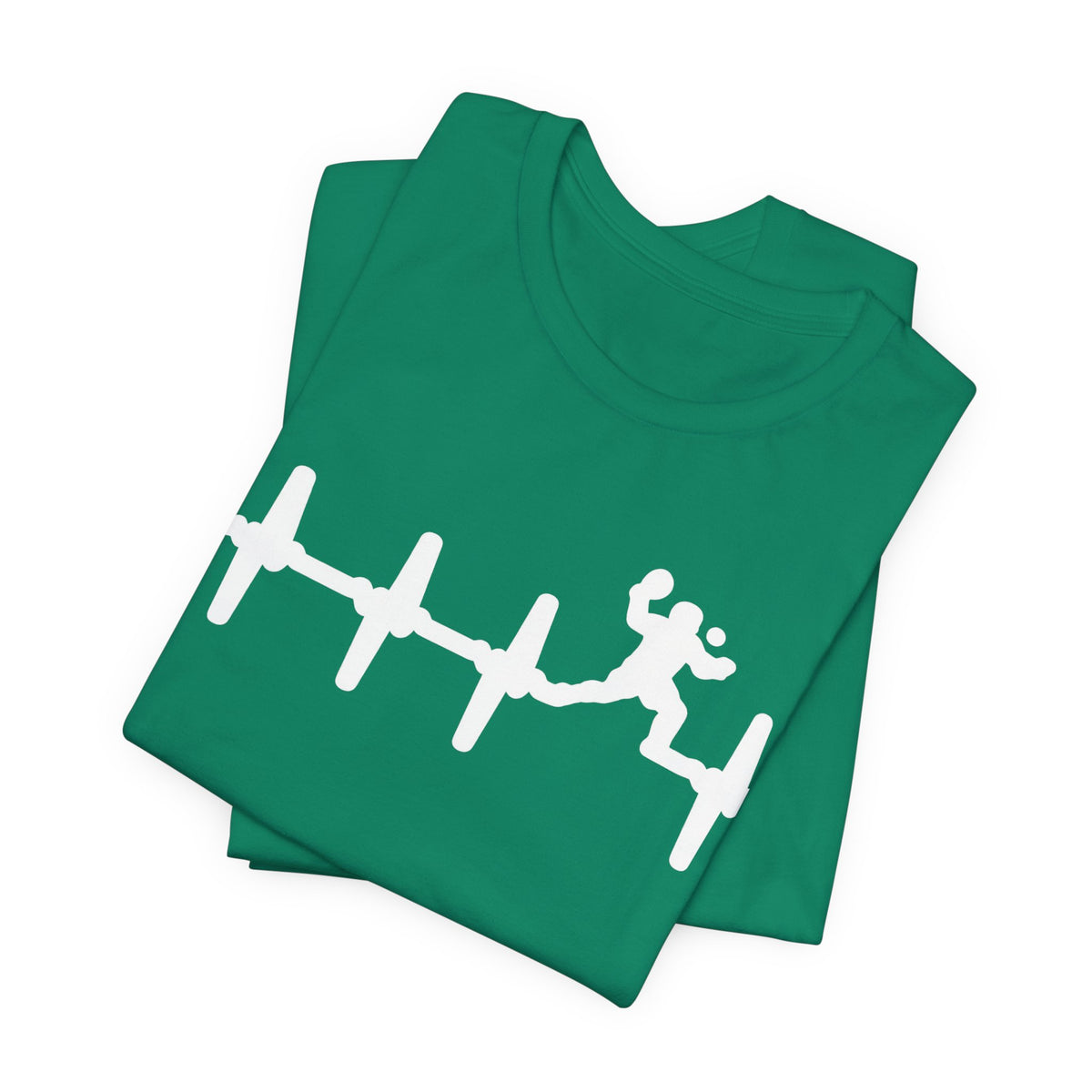 Runner Heartbeat T‑Shirt — Heartbeat EKG with Tennis Runner Graphic Tee