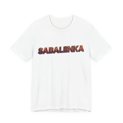 Sabalenka Tennis T‑Shirt — Bold Text Fan Tee